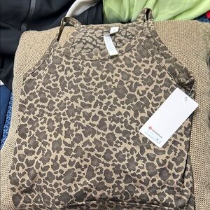 lululemon athletica Brown Leopard Print Tank Top
